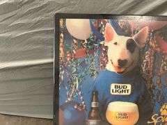 Spuds Mackenzie Bud Light 18" Beer Sign