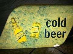 Miller High Life Cold Beer Hanging Sign