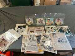 Grouping of Assorted Autographed and Vintage Sports Prints and Memorabilia