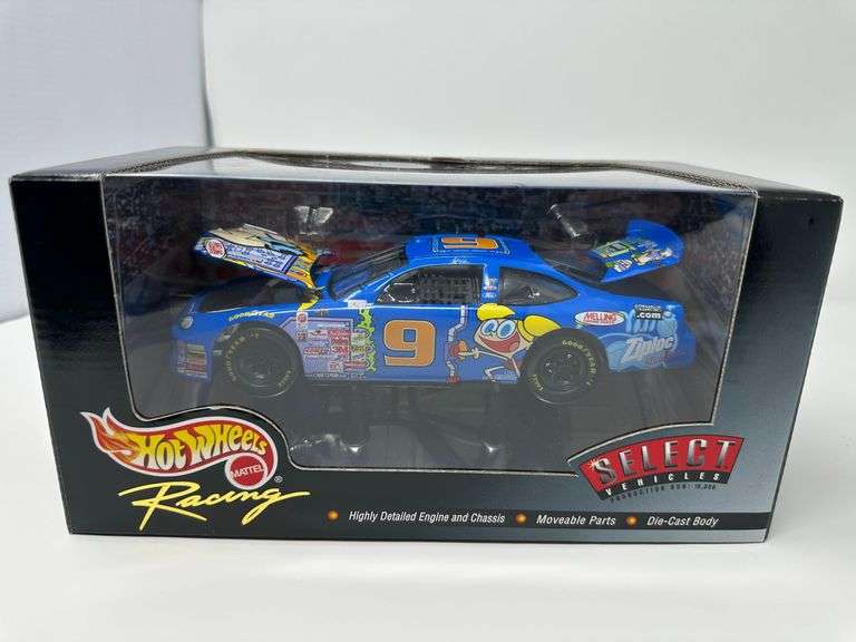 1999 Hot Wheels Select Racing 1:24 (Box w mirror base and window, raised hood and deck lid) Cartoon Network #9 Jerry Nadeau 25240