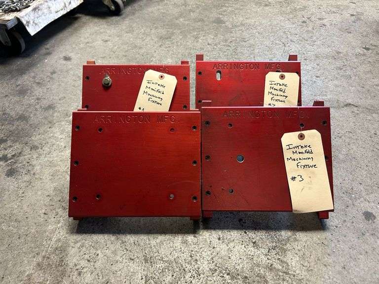 Four Arrington Manufacturing Intake Manifold Machining Fixtures