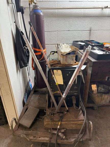 Lincoln Square Wave 175 Pro Tig Welder On Cart Serial #U100102963 image