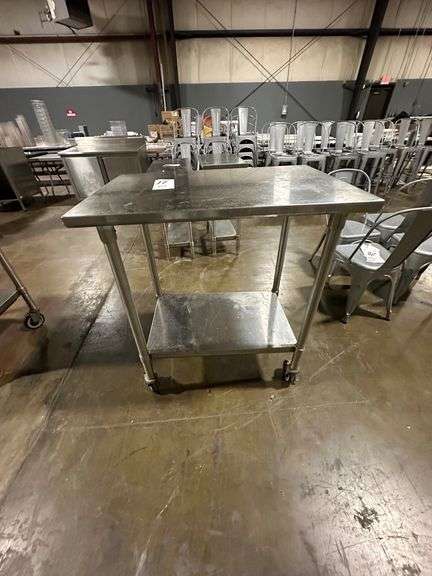 John Boos & Co. 3' x 2' Stainless Steel Table On Casters