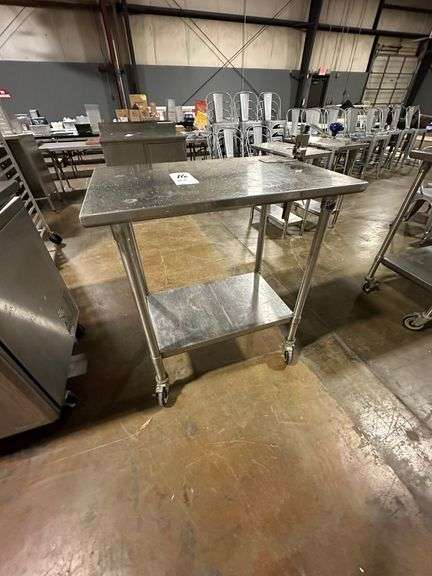 John Boos & Co. 3' x 2' Stainless Steel Table On Casters