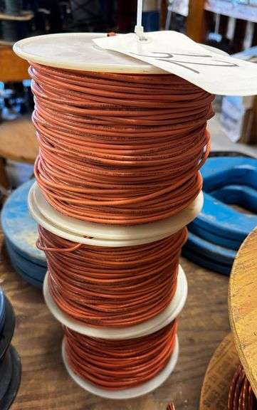 (3x) 12 AWG Solid Copper THWN/THHN Wire Spools – 500 Ft Each image