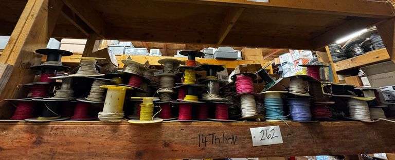 Electrical Wire Spools of Various Colors and Sizes image