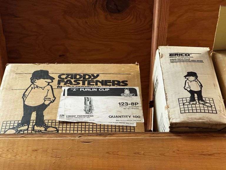 Boxes Of Caddy Fasteners, Eaton Components, And R-Panel Accessories image