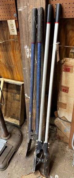 Two Post Hole Diggers – Heavy-Duty Fiberglass Handle and Steel Head Construction image