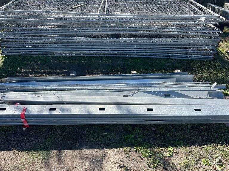 Grouping of Metal Flashing, Wire, and Post image