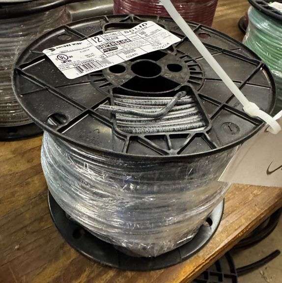 Encore Wire 12 AWG Solid Black THHN/THWN-2 Superslick Wire Spool – 500 Ft, Sealed image