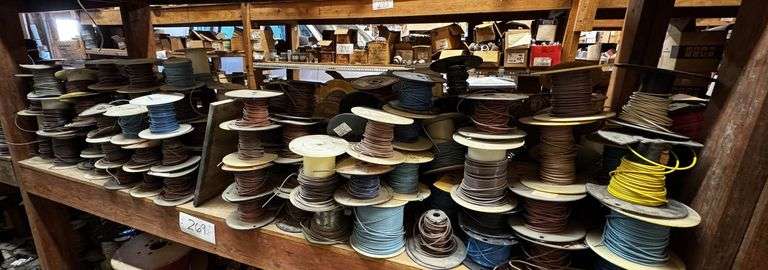 Grouping of Partial Spools of Electrical Wire Featuring 12 AWG and 14 AWG Stranded image