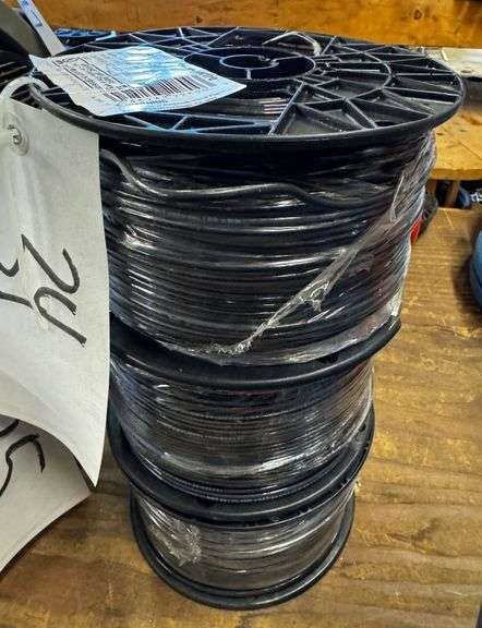 (3x) CerroWire 14 AWG Stranded Black THHN/THWN Wire Spools – 500 Ft Each, Sealed image
