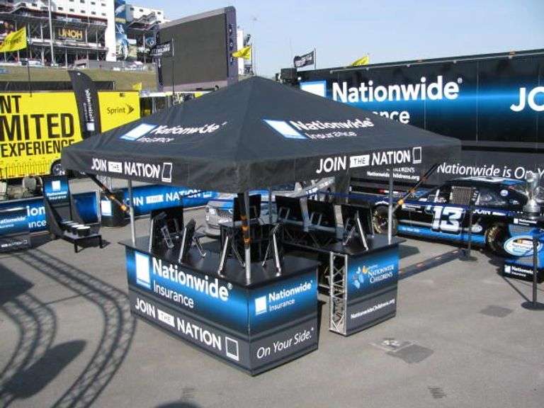 Nationwide Data Table Aluminum Truss Structure with Table Tops image