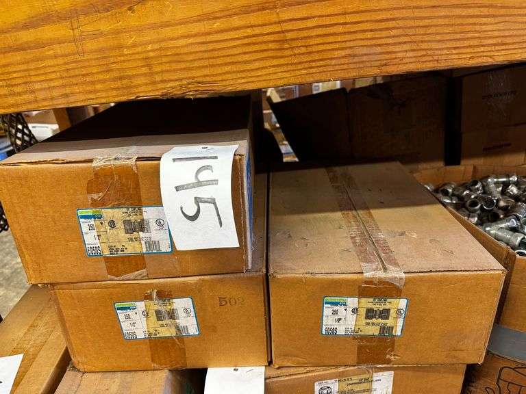 Three Boxes of ETP Compression Couplings, 6030S, 1/2 Inch, Galvanized Steel image