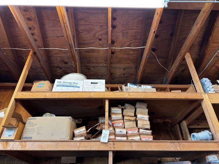 Grouping of Condulet Bodies, Killark Industrial Fixtures, and Flexible Conduit on Two Shelves image