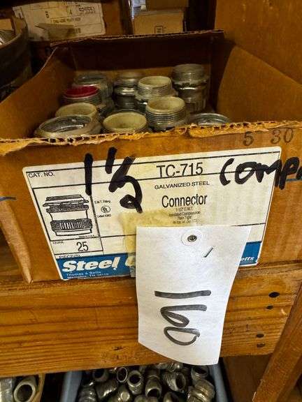 Steel City TC-715 Galvanized Steel Connectors, 1-1/2 in – Partial Box image