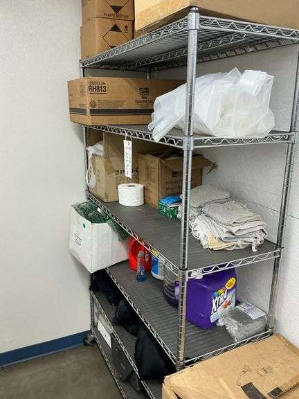 Rack with Miscelaneous Soaps and Supplies image