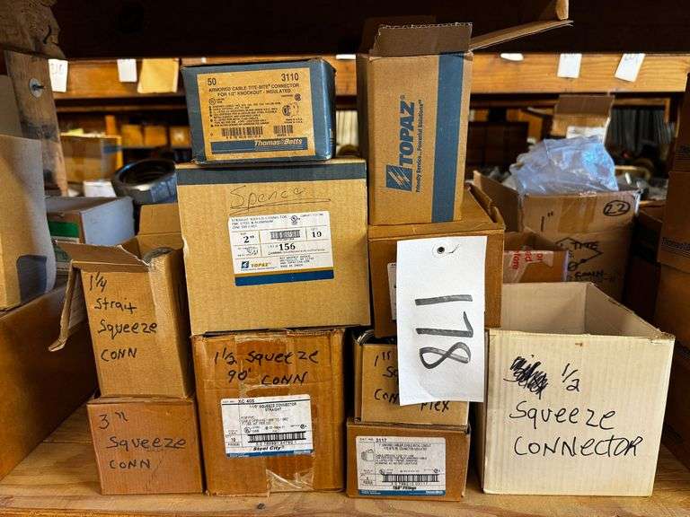 Electrical Squeeze Connectors, Topaz and Thomas & Betts, Various Sizes image