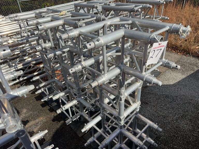 (3) Sets of two DuraTruss Aluminum Trussing Right Angle Corner Connectors, Extensions, and Base image