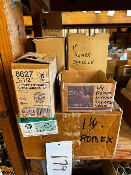 Romex Connectors and Service Entrance Cable Connectors, Various Sizes image