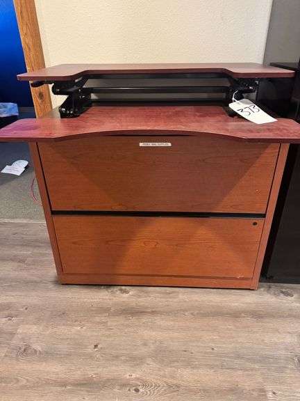 Two Drawer Office Desk with Adjustable Top image