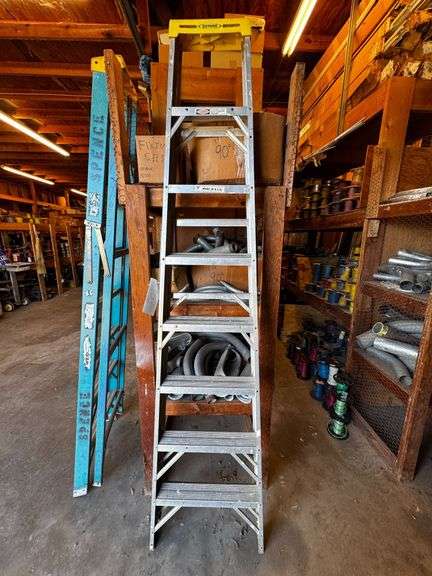 Werner 8-Foot Aluminum Step Ladder, Type II 225 lb Medium-Duty Commercial Use image