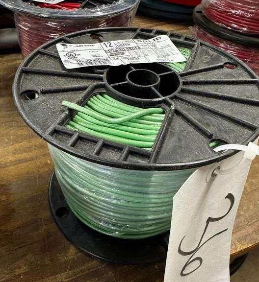Encore Wire 12 AWG Solid Green THHN/THWN-2 Superslick Wire Spool – 500 Ft, Sealed image
