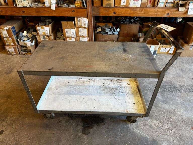 Meco Model ST12-5 Two-Tier Metal Utility Cart with 800 Lb Capacity image