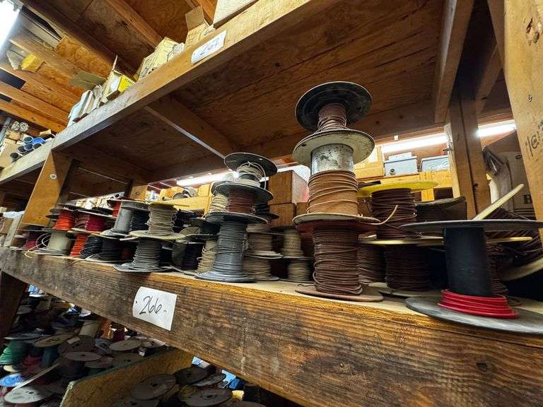 Grouping of Electrical Wire on Partial Spools Featuring Various Gauges and Types image