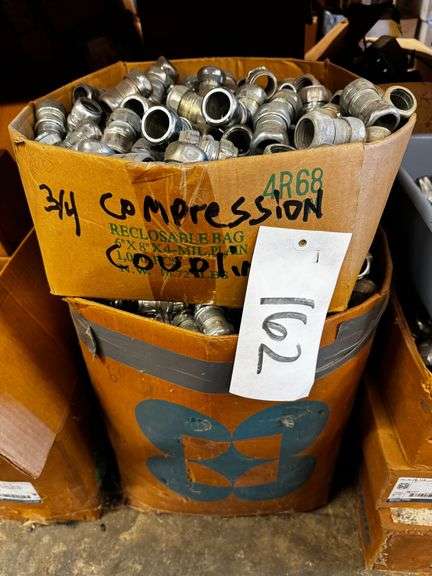 Large Grouping of 3/4-inch Compression Couplings – Open Packaging image