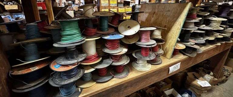 Grouping of Electrical Wire on Partial Spools Featuring Various Gauges and Types image