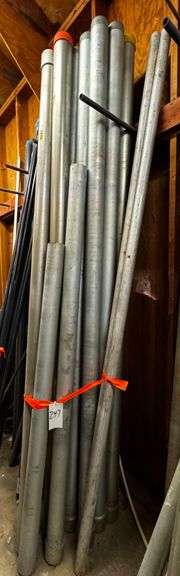 Grouping of Electrical Conduit Pipes: Various Sizes and Diameters image