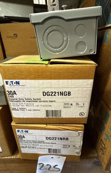 THREE Eaton DG221NGB 30A 240V General Duty Safety Switches image