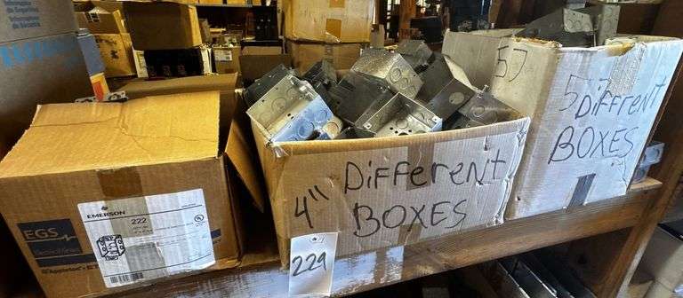 Large Grouping of Switch Boxes including Emerson Appleton Model 222 and Other Variants image