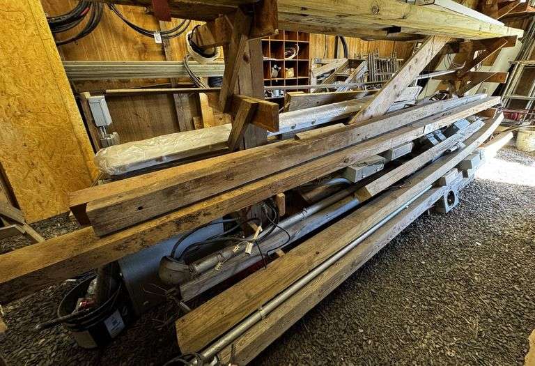 Grouping of Breaker Panels, Meters & Junction Boxes on Wood Post image