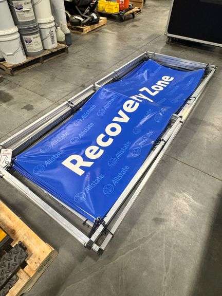 Three Aluminum Banner Frames with Banners image