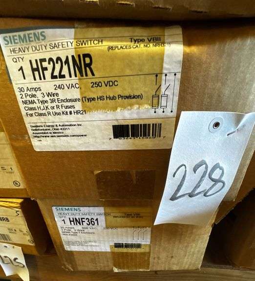 Siemens Heavy Duty Safety Switches –  HNF361 and HF221NR, 30 Amps, 240/600 VAC image