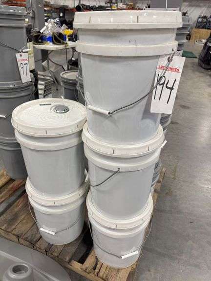 (5) 5 Gal Sealed Buckets Marked 1381 image