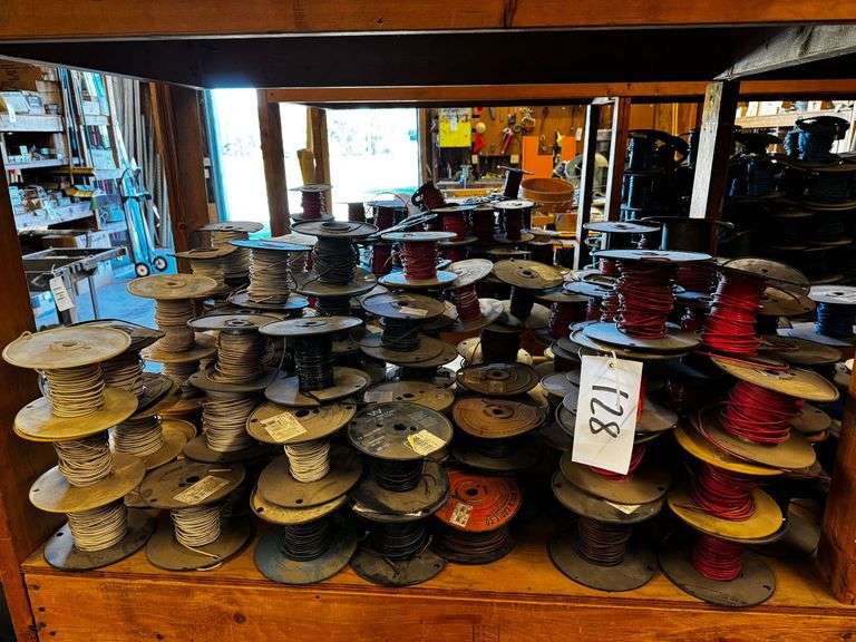 Large Grouping of 14-Gauge Solid THHN/THWN Insulated Wire in Assorted Colors on Partial Spools image