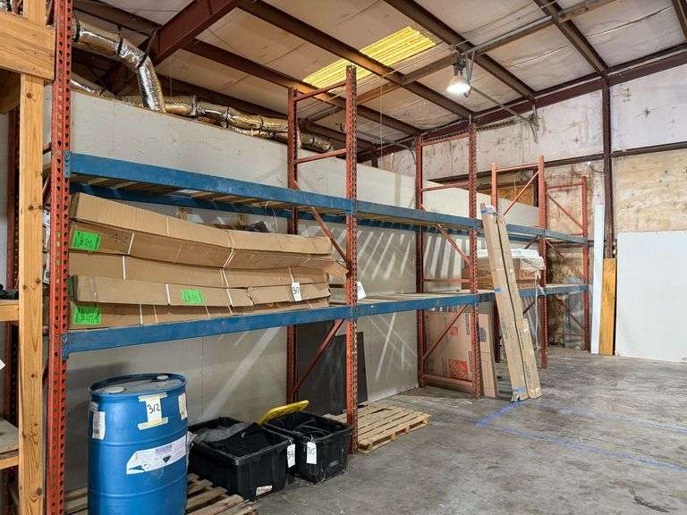 Four Sections of Pallet Racking (NO CONTENTS) image