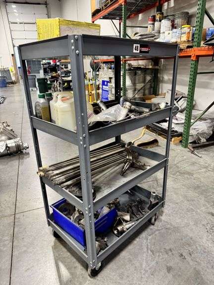 Cart of Spindles, Axle Ends, Gear oil, Hydraulic Hose image