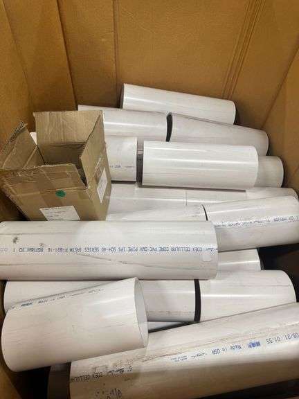 Cut Sections of 6 inch PVC Piping image