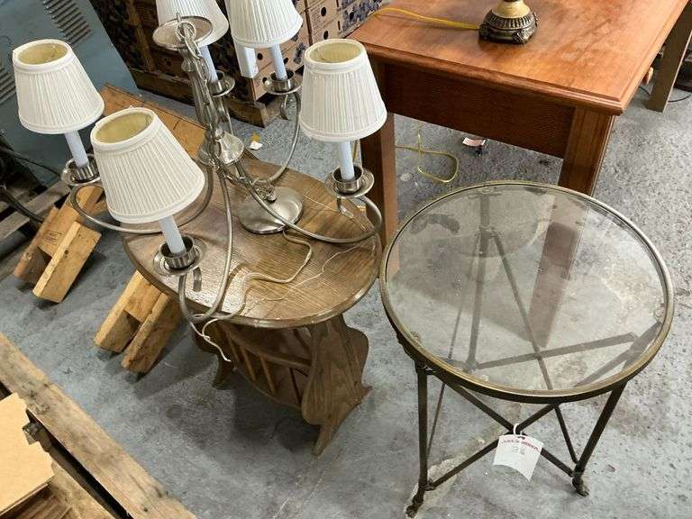 Two Small Desk and Chandelier image