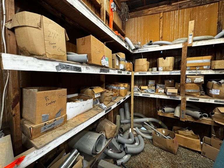 Large Grouping of PVC Conduit Fittings and Adapters in Various Sizes and Types image