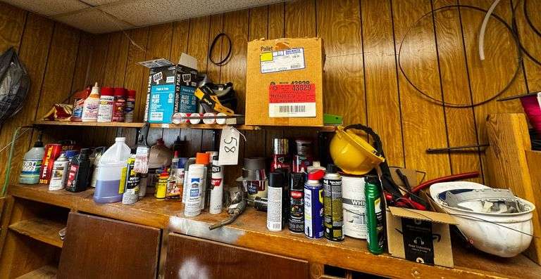 Grouping of Assorted Cleaning, Lubricant, Chemical & Safelty  Supplies image