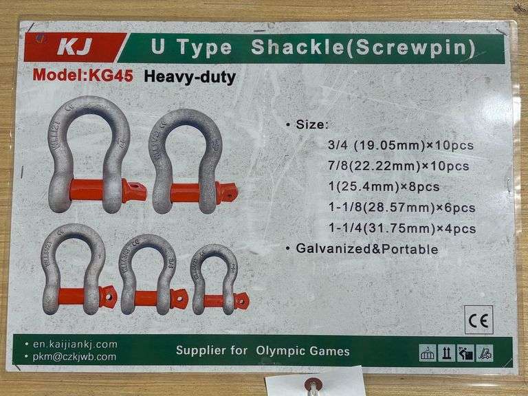 38pc U Type Shackle Assortment image
