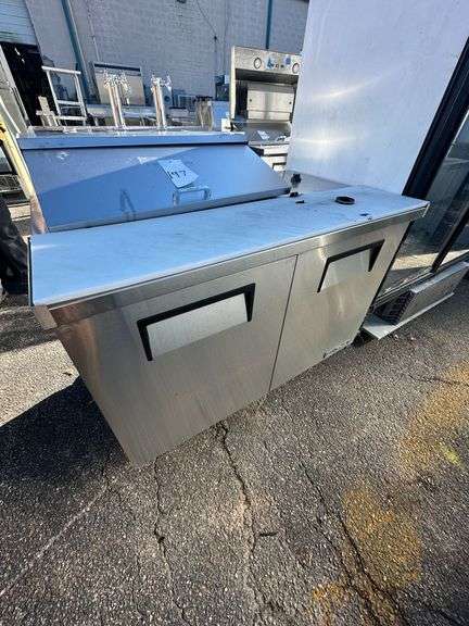 True Manufacturing Stainless Steel Prep Table With Refrigerator Storage image