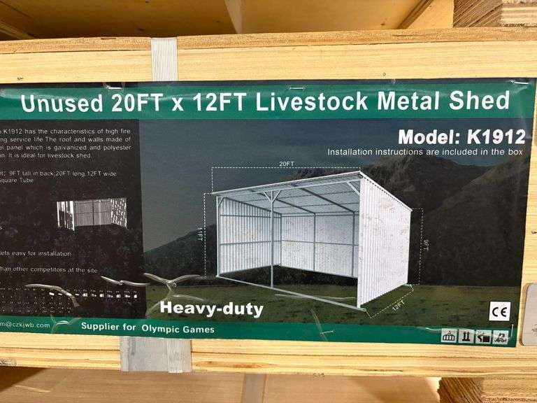 K1912 20' x 12' Livestock Metal Shed Kit image
