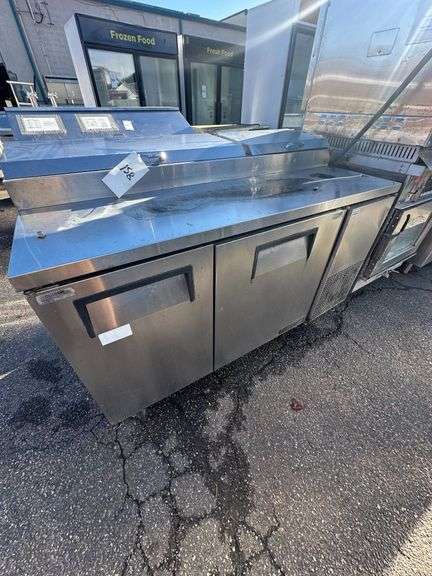 True Manufacturing Stainless Steel Prep Table With Refrigerator Storage image