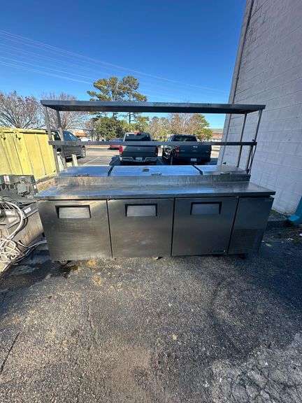 True Manufacturing Stainless Steel Prep Table With Refrigerator Storage image